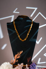 Load image into Gallery viewer, 1 Gram Gold Plated Royal Indo Half Round Oval Leaf Biscuit Design Chain For Men