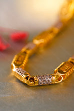 Load image into Gallery viewer, 1 Gram Gold Plated Dual-Tone Polygon with AD - Best Quality Chain for Men