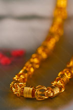 Load image into Gallery viewer, 1 Gram Gold Plated Ring Small Leaf Royal Chain for Men