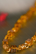 Load image into Gallery viewer, 1 Gram Gold Plated Royal Square Diamond Chain for Men