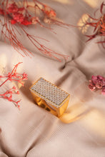 Load image into Gallery viewer, 1 Gram Gold Plated Rectangular Diamond Ring for Men