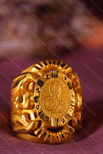 Load image into Gallery viewer, 1 Gram Gold Plated Goga Maharaj Symbol Stunning Design Ring For Men.