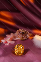 Load image into Gallery viewer, 1 Gram Gold Plated Goga Maharaj Symbol Stunning Design Ring For Men.