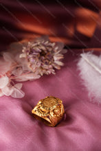 Load image into Gallery viewer, 1 Gram Gold Plated Goga Maharaj Symbol Stunning Design Ring For Men.