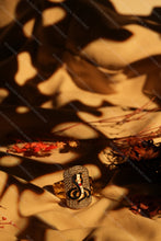 Load image into Gallery viewer, 1 Gram Gold Plated Goga Maharaj Designer Ring with Diamond Finish for Men