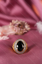 Load image into Gallery viewer, 1 Gram Gold Plated Oval-Cut Gemstone Designer Ring for Men