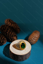 Load image into Gallery viewer, 1 Gram Gold Forming Oval Stone with Diamond Shape Design Ring for Men