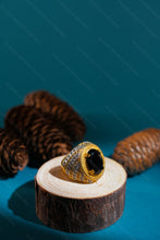 Load image into Gallery viewer, 1 Gram Gold Forming Oval Stone with Diamond Shape Design Ring for Men