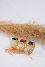 Load image into Gallery viewer, 1 Gram Gold Plated Stone with Diamond Luxury Intricate Design Ring for Men