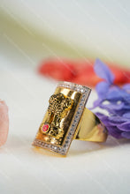 Load image into Gallery viewer, 1 Gram Gold Plated Ashoka Pillar Superior Quality Unique Design Ring For Men
