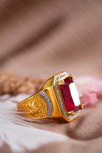 Load image into Gallery viewer, 1 Gram Gold Plated Imperial Splendor Ring with Diamond Accents Ring for Men
