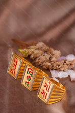 Load image into Gallery viewer, 1 Gram Gold Plated Symbolic Rectangular Ring with Diamond Accents for Men