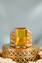 Load image into Gallery viewer, 1 Gram Gold Plated Golden Glory Ring with Accents for Men