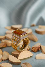 Load image into Gallery viewer, 1 Gram Gold Plated Golden Glory Ring with Accents for Men