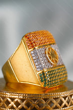 Load image into Gallery viewer, 1 Gram Gold Plated Indian Flag Tricolor High-Quality Ring for Men