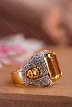 Load image into Gallery viewer, 1 Gram Gold Plated Orange Stone Royal High-Quality Ring for Men