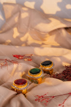 Load image into Gallery viewer, 1 Gram Gold Plated Oval Gemstone Men's Ring with Diamond Accents For Men